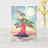 Star Gatherer Fairy Wenskaart Kaart (Gele Bloem)