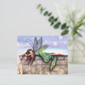 Star Gazer Fairy Briefkaart (Staand voorkant)
