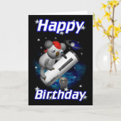 Star Gazer Koala Happy Birthday Kaart (Gele Bloem)