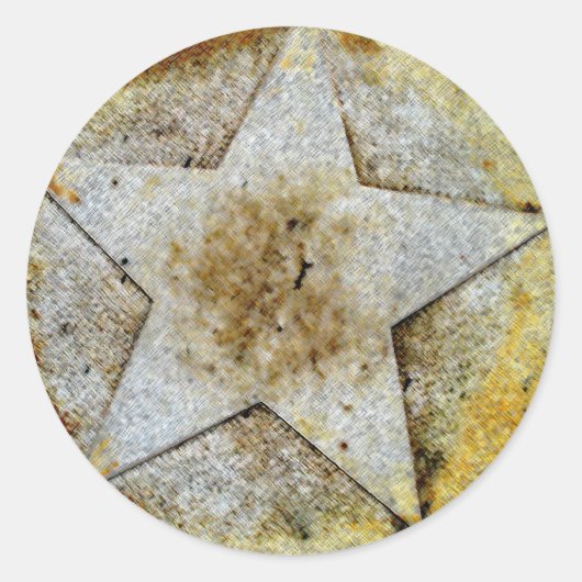 Star Gazer Ronde Sticker (Voorkant)