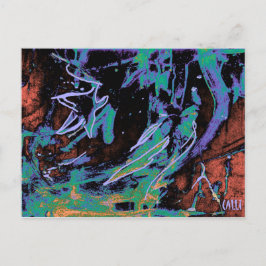 "Star Gazing" Colorful Art Postcard Briefkaart