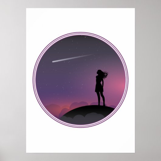 Star Gazing Girl Poster (Voorkant)