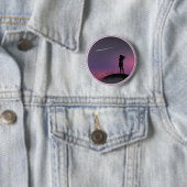 Star Gazing Girl Ronde Button 5,7 Cm (In situ)