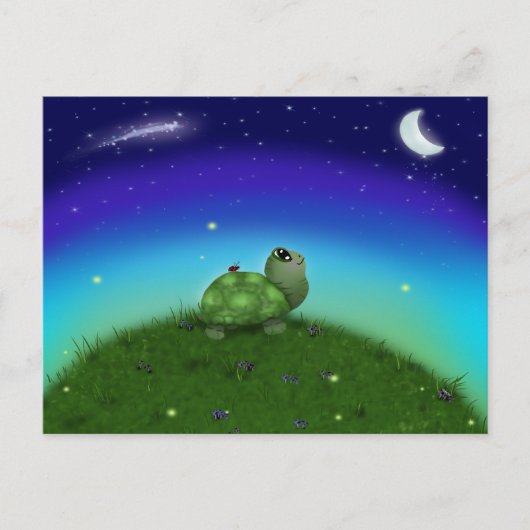 Star Gazing Turtle Briefkaart (Voorkant)
