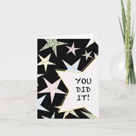 Star Gefeliciteerd Kaart (Voorkant)