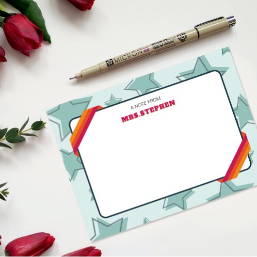 Star Gepersonaliseerde Leraar Einde van het Jaar O Bedankkaart