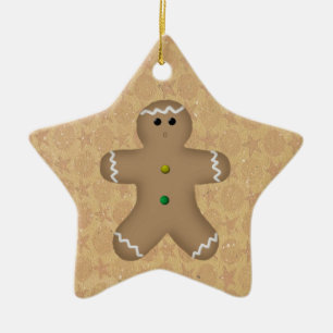 Star GingerBrooMan Ornament