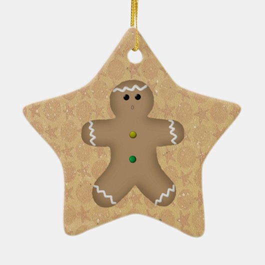 Star GingerBrooMan Ornament (Achterkant)