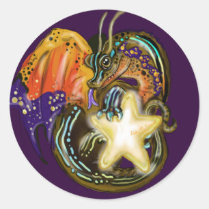 Star Glow Dragon Ronde Sticker