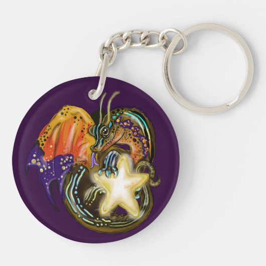Star Glow Dragon Sleutelhanger (Achterkant)
