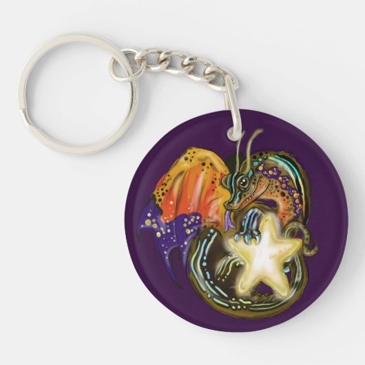 Star Glow Dragon Sleutelhanger (Voorkant)