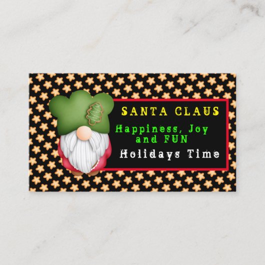 Star Gnome past kleur en tekst aan Visitekaartje (Voorkant)