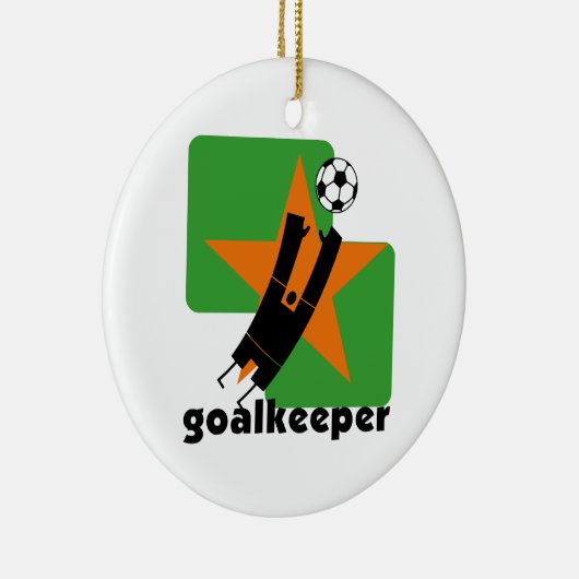 Star Goalkeeper T-shirts en geschenken Keramisch Ornament (Rechts)