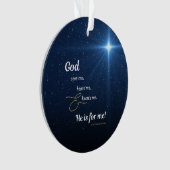 Star - God Sees Me, Hears Me, and Knows Me - round Ornament (voorkant)