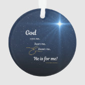 Star - God Sees Me, Hears Me, and Knows Me - round Ornament (achterkant)