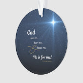 Star - God Sees Me, Hears Me, and Knows Me - round Ornament (voorkant)