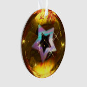 Star Gold Bubble Kerst Ornament (voorkant)