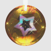 Star Gold Bubble Kerst Ornament (achterkant)