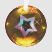 Star Gold Bubble Kerst Ornament (voorkant)