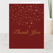 Star gold custom Flat Thank You Card Bedankkaart (Voorkant)