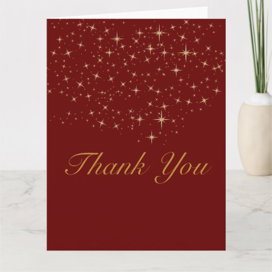 Star gold Flat Dank u kaart (Voorkant)