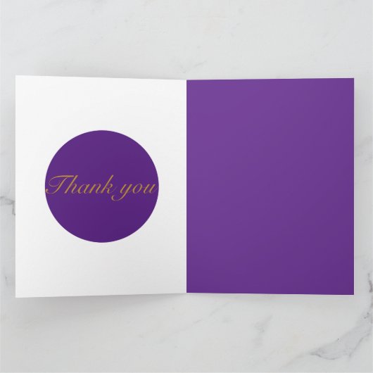 Star gold Flat Dank u vakantiekaart Bedankkaart (Binnen)