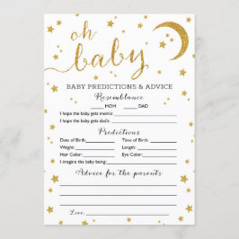 Star Gold Glitter Baby Predications and Advice Car Kaart