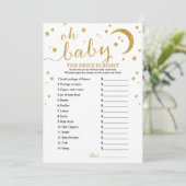 Star Gold Glitter De prijs is goed Baby spel Kaart (Staand voorkant)