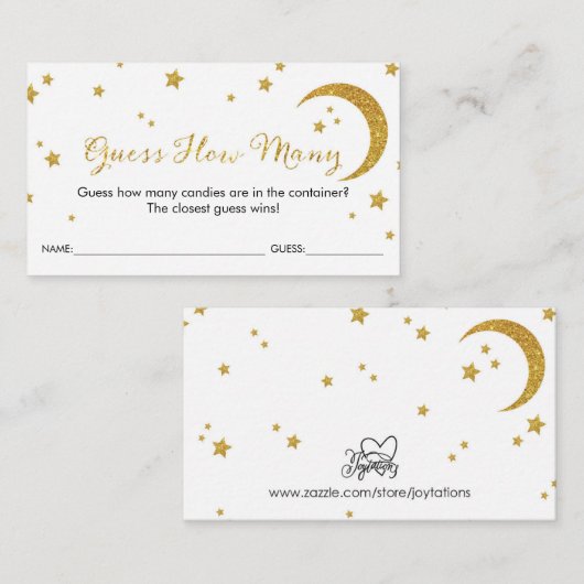 Star Gold Glitter raad hoeveel kaart er is (Voorkant / Achterkant)