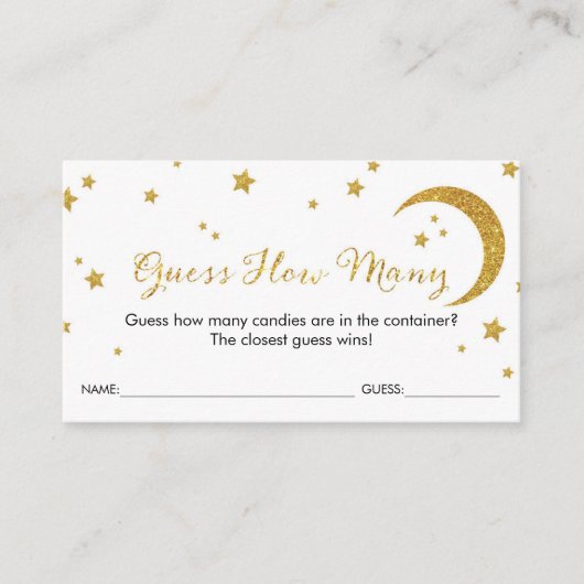 Star Gold Glitter raad hoeveel kaart er is (Voorkant)