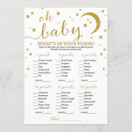 Star Gold Glitter Wat zit er in je tas Kaart