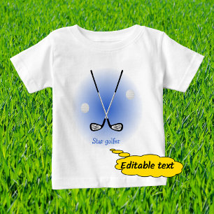 Star golfer, aangepaste naam blauw