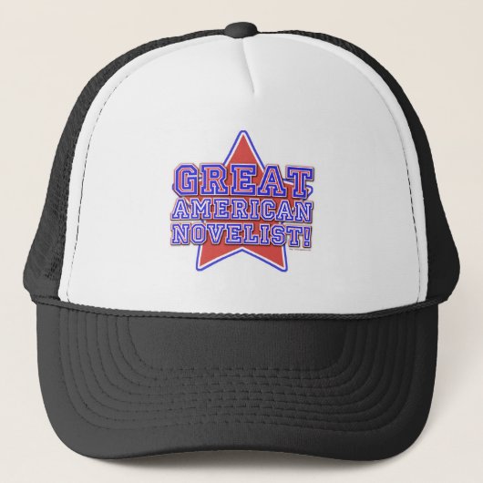 Star Great American Novelist Author Motto Trucker Pet (Voorkant)