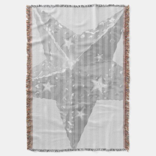 Star Grey and White Modern Pattern Deken (Voorkant Verticaal)