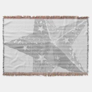 Star Grey and White Modern Pattern Deken