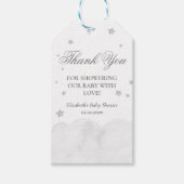 Star Grey Baby shower Dank je cadeau Labels Cadeaulabel (Voorkant)