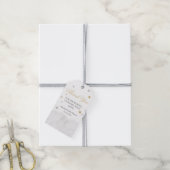 Star Grey Gold Baby shower Hartelijk dank Cadeaulabel (Met Touw)