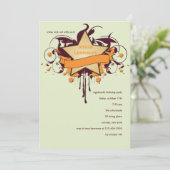 Star Grunge Invitation Kaart (Staand voorkant)