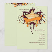 Star Grunge Invitation Kaart (Voorkant / Achterkant)