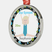 Star Gymnast Keepomwille Aqua en Green Metalen Ornament (Links)