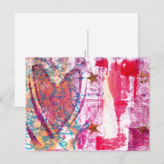 Star Heart Briefkaart (Voorkant / Achterkant)