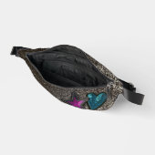 Star Heart Patches Zwart-wit Glitter Luxe Heuptasje (Open)