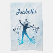 Star ice Skater Towel blade gradiënt blauw Theedoek (Verticaal)