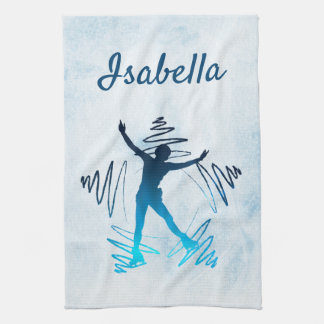 Star ice Skater Towel blade gradiënt blauw Theedoek