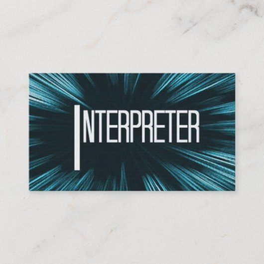 Star Interpreter-Visitekaartje Visitekaartje (Voorkant)