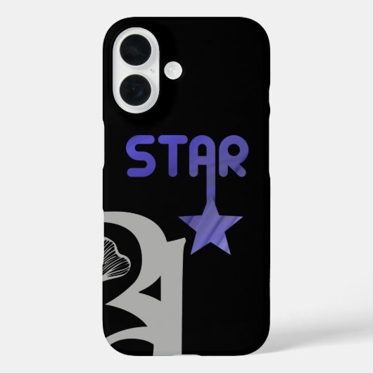 STAR iPhone Case Trend Abstracte Lavendel Violet (Achterkant)