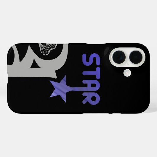 STAR iPhone Case Trend Abstracte Lavendel Violet (Achterkant (horizontaal))