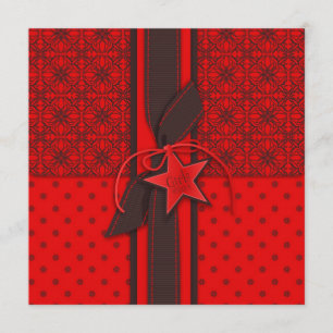 Star is Born Red Baby shower Invitation Square Kaart