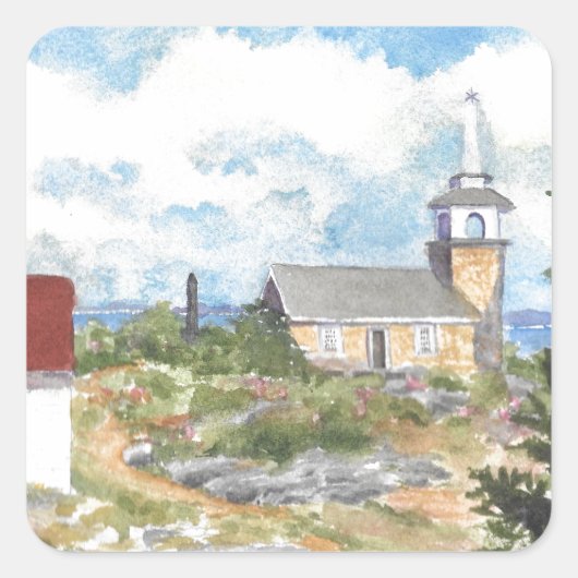 Star Island-Stickers Vierkante Sticker (Voorkant)