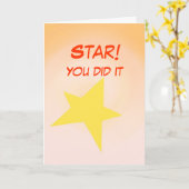 Star, je hebt het gedaan. Gefeliciteerd Kaart aanp (Gele Bloem)